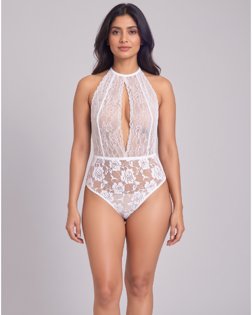 Open Heart Lace Teddy